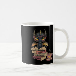 Caneca De Café Dragão Engraçado Lê Livros Seja Gentil Fique Estra