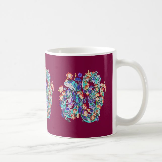 Caneca De Café dragão floral (Direita)