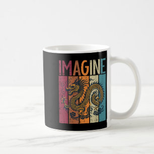 Caneca De Café Dragão Japonês Sakura Lua Cerejeira Flor Homens Sa