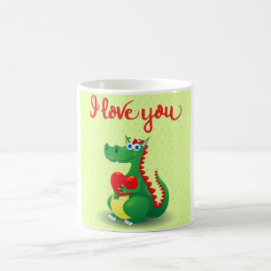Caneca De Café Dragão no Amor