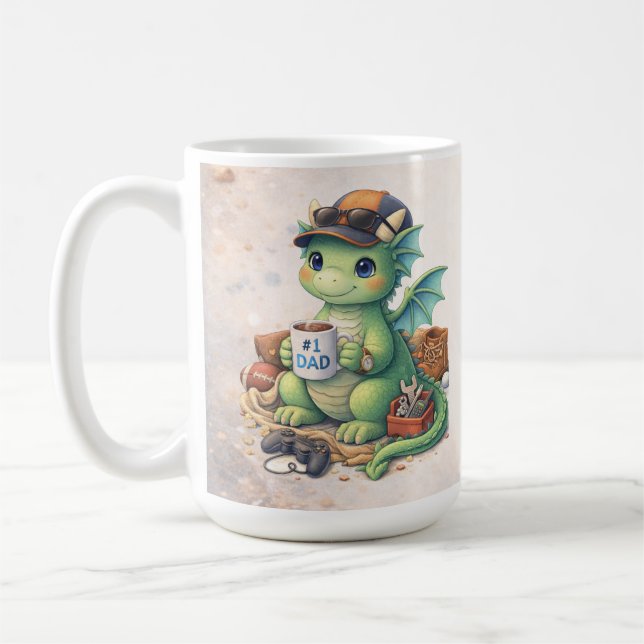 Caneca de Café Dragão Pai #1 Fofo (Esquerda)