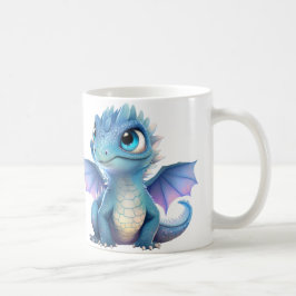 Caneca De Café Dragão Roxo Azul