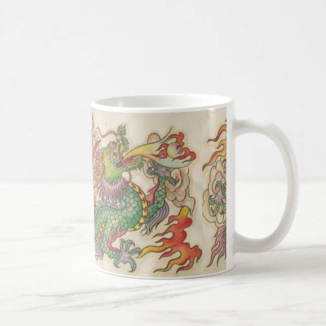Caneca De Café dragão verde (Direita)
