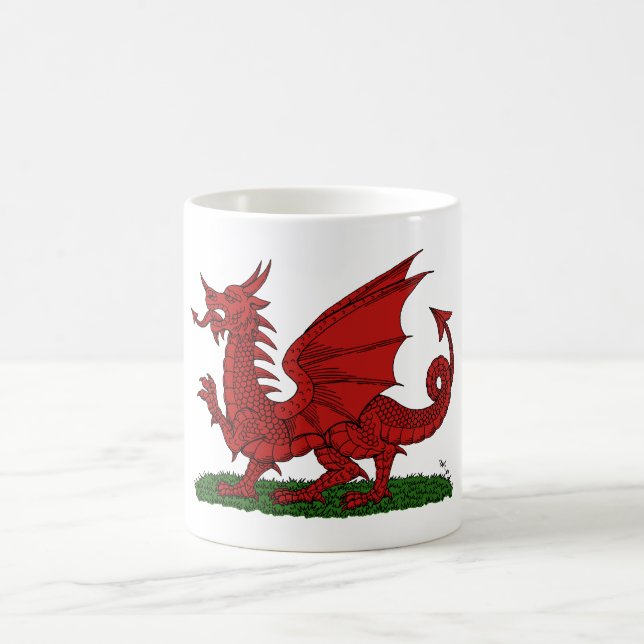 Caneca De Café Dragão Vermelho de Gales (Centro)