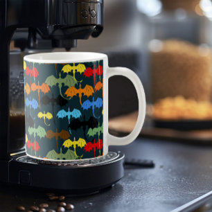 Caneca De Café Dragão Wing Blue Flight Fantasy