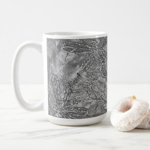 Caneca De Café Dragões Em Forma De Silver Metálico