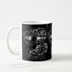 Caneca De Café Dragões Não Assombrados em uma Tempestade