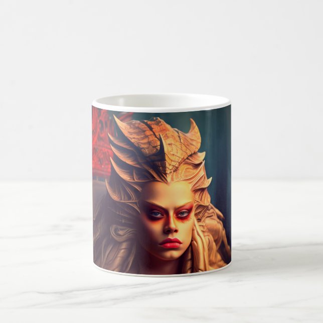 Caneca De Café Dragon Art Lady (Centro)