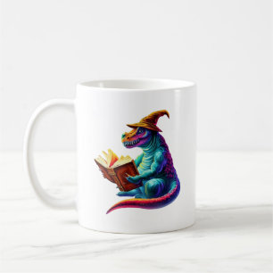 Caneca De Café Dragon Bookworm - Design do Lover da Fantasia Boni