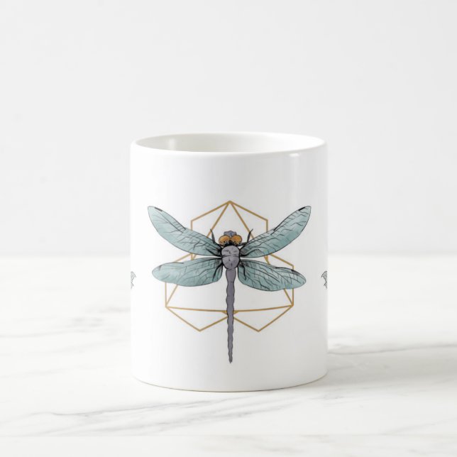 Caneca De Café Dragon Fly Peony Mug (Centro)