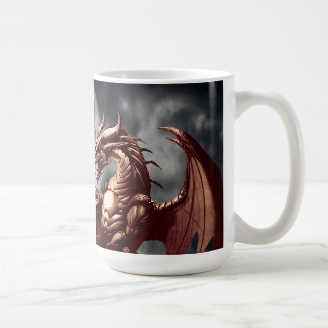 Caneca De Café Dragon & Moon Fantasy Mug (Direita)