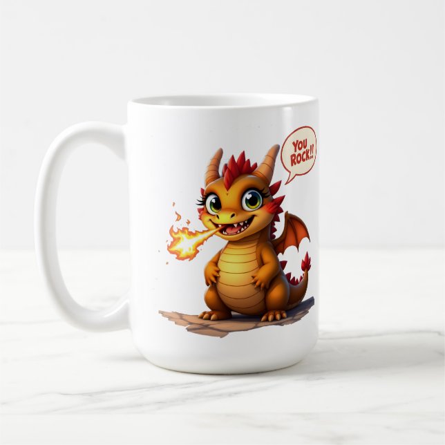 Caneca De Café Dragon You Rock (Esquerda)