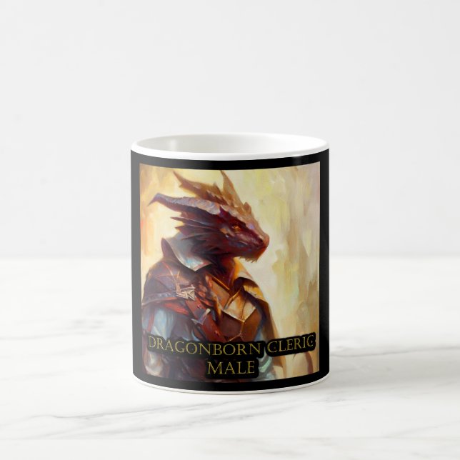 Caneca De Café Dragonborn Cleric Male (Centro)