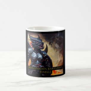Caneca De Café Dragonborn - Mulher Barbária