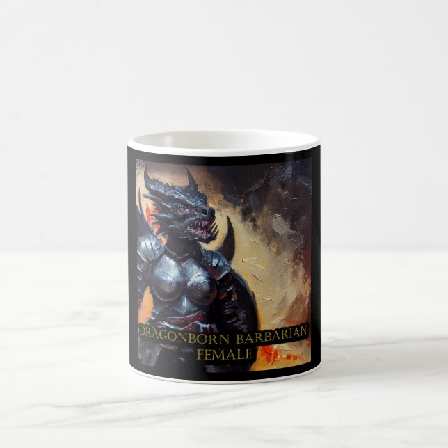 Caneca De Café Dragonborn - Mulher Barbária (Centro)