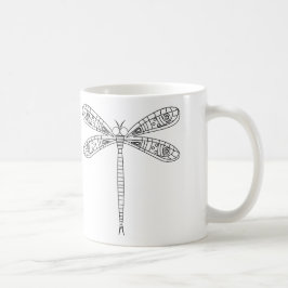 Caneca De Café Dragonflies e Lily Mug to Paint