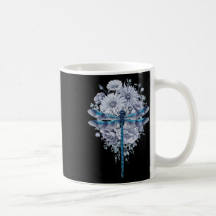 Caneca De Café Dragonfly Blue Watercolor Art Insetos Sobre a Terr