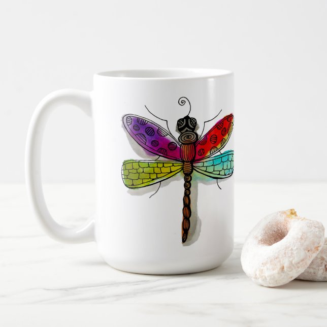Caneca De Café Dragonfly Coffee Mug (Com Donut)