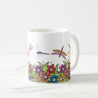 Dragonfly do Jardim Natural e Flor Pote Floral