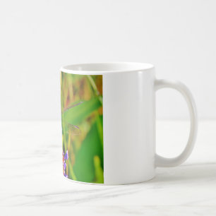 Caneca De Café Dragonfly e flor