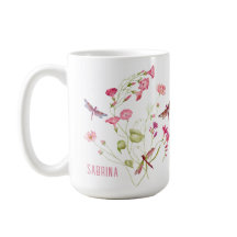 Dragonfly Floral Rosa Personalizada