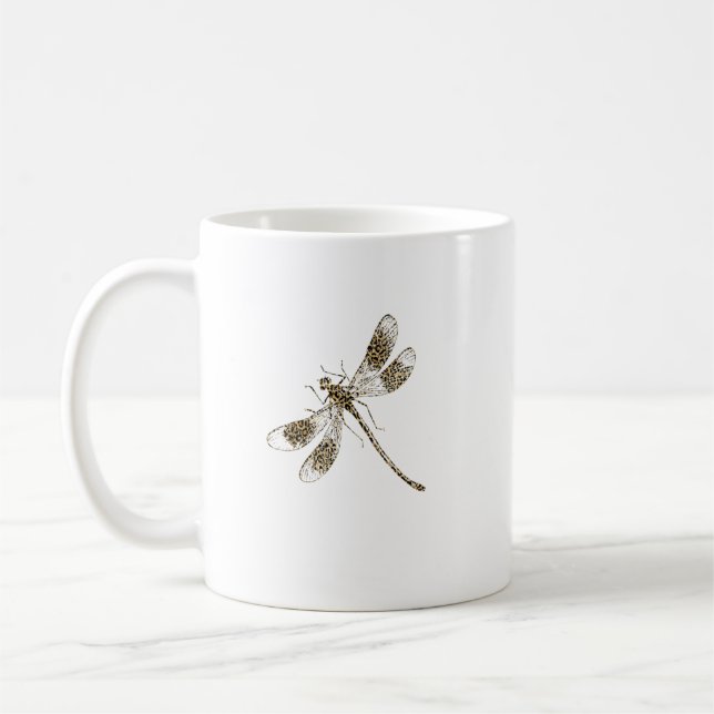 Caneca De Café Dragonfly Leopard Imprime Swarm NympAmante de os a (Esquerda)