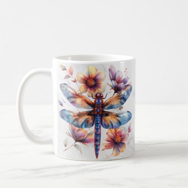 Caneca De Café Dragonfly Mug Personalizado (Esquerda)