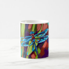 Caneca De Café Dragonfly Painting - Gift for Insect Lovers