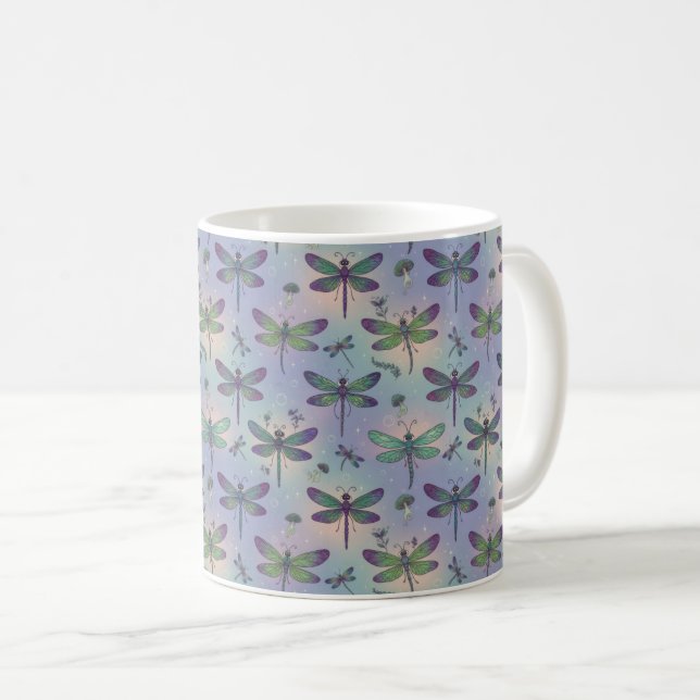 Caneca De Café Dragonfly Pattern (Frente Esquerda)