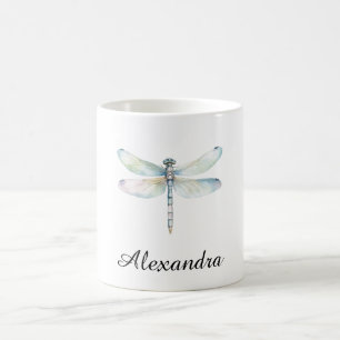 Caneca De Café Dragonfly Rosa Azul