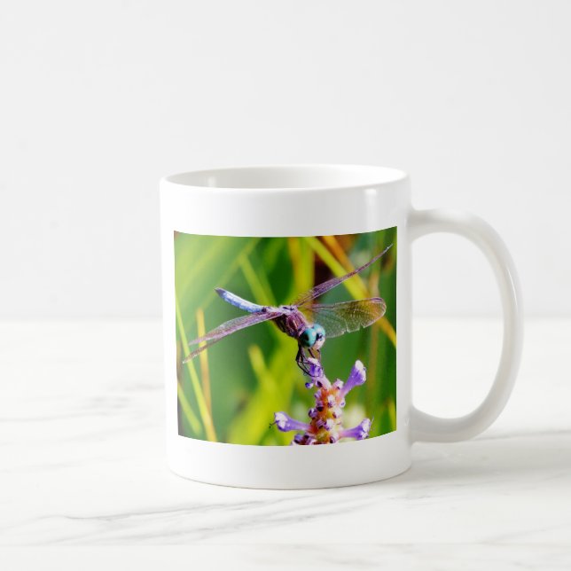 Caneca De Café Dragonfly Teal & Purple (Direita)