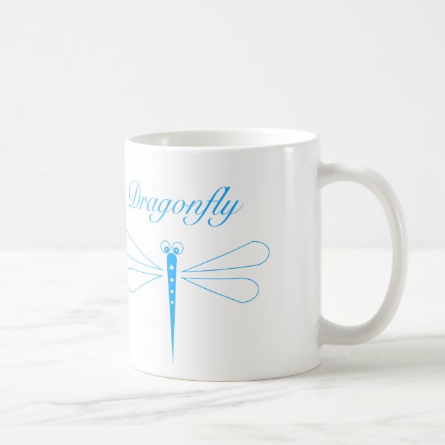 Caneca De Café Dragonfly - Tornozelo Branco Clássico 11 oz (Direita)