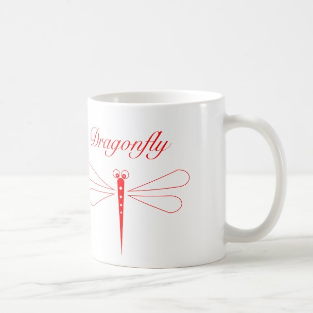 Caneca De Café Dragonfly - Tornozelo Branco Clássico 11 oz (Direita)