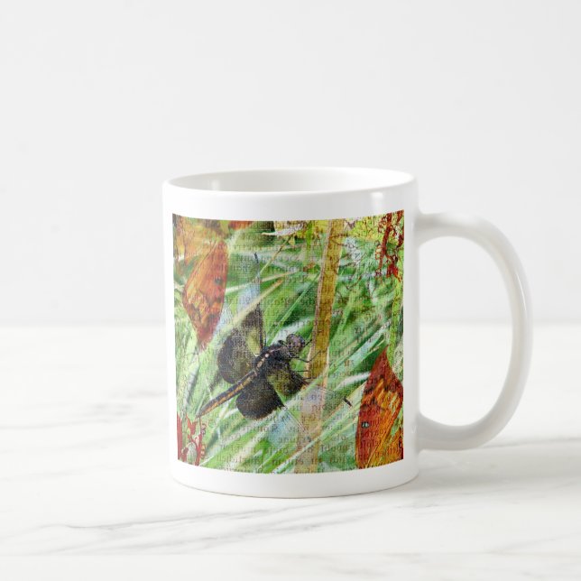 Caneca De Café Dragonfly, Voe para longe (Direita)