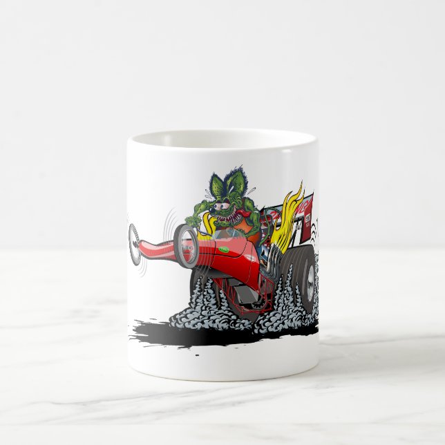 Caneca De Café Dragster de desenho animado (Centro)