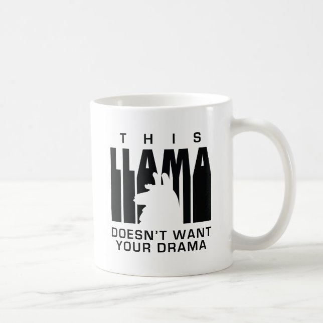 Caneca De Café Drama de Lhama (Direita)