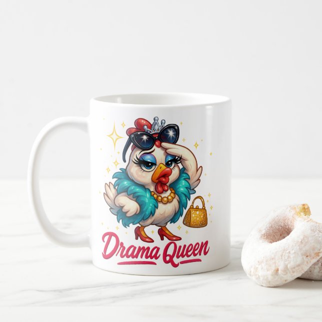 Caneca De Café Drama Queen (Com Donut)