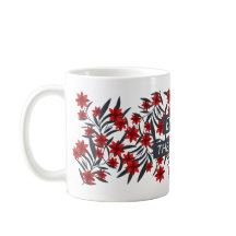 Dramatic Red Floral "Aproveite o momento" Citação