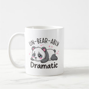 Caneca De Café Dramático Insuportável - Design de Punho de Panda 