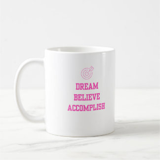 Caneca De Café Dream Beleive Completa Rosa