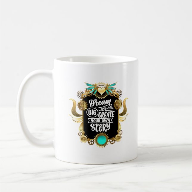 Caneca De Café Dream Big Inspirational Coffee Mug (Esquerda)