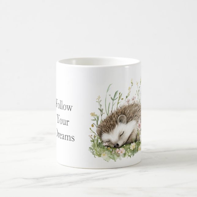 Caneca De Café Dream Hedgehog Floral (Centro)
