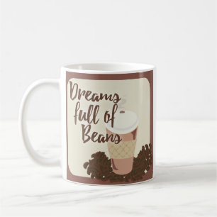 Caneca De Café Dream of Coffee Beans Coffee Beans Java Illustrati