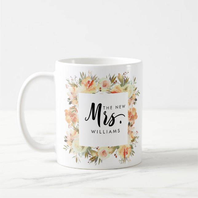 Caneca De Café Dream Peach | CASAMENTO DA NOVA SENHORA Typografia (Esquerda)