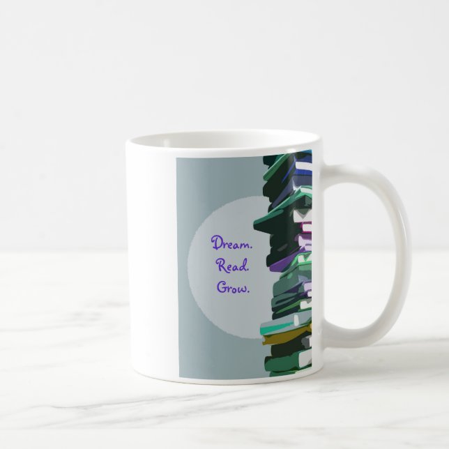 Caneca De Café Dream.Read.Grow. Coffee Mug (Direita)