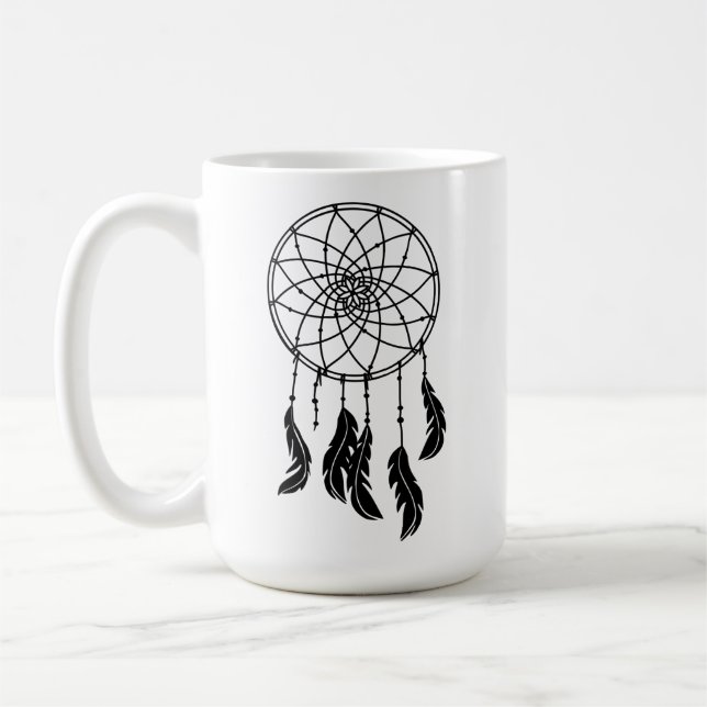 Caneca De Café Dreamcatcher Black & White (Esquerda)