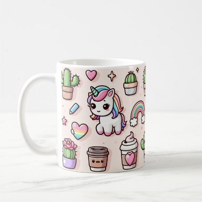 Caneca De Café Dreamn Unicorn Cute Coffee Mug (Esquerda)