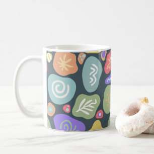 Caneca De Café Dreamodles - Vibrant Boho Nature Motif Design