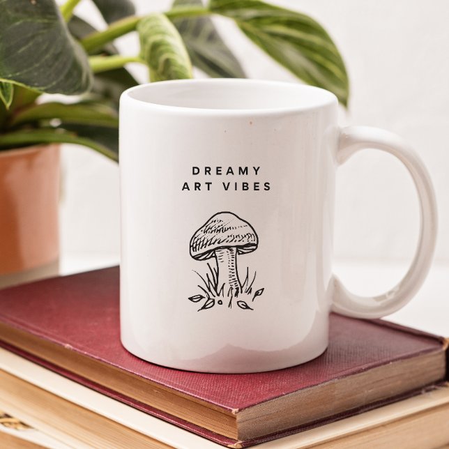 Caneca De Café Dreamy Art Vibes | Aesthetic Creative (Criador carregado)
