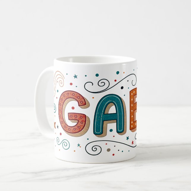 Caneca De Café Dreamy Doodles Gaby 1 (Frente Esquerda)
